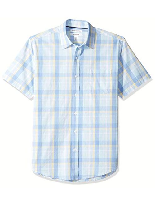 Amazon Essentials Men's Regular-fit Short-Sleeve Poplin Shirt