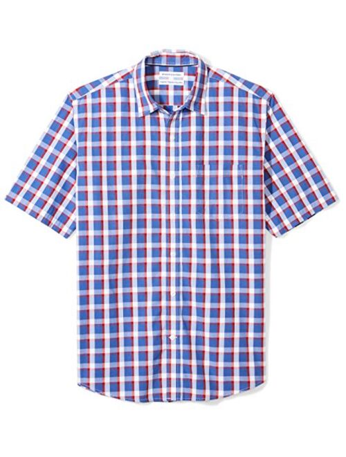 Amazon Essentials Men's Regular-fit Short-Sleeve Poplin Shirt