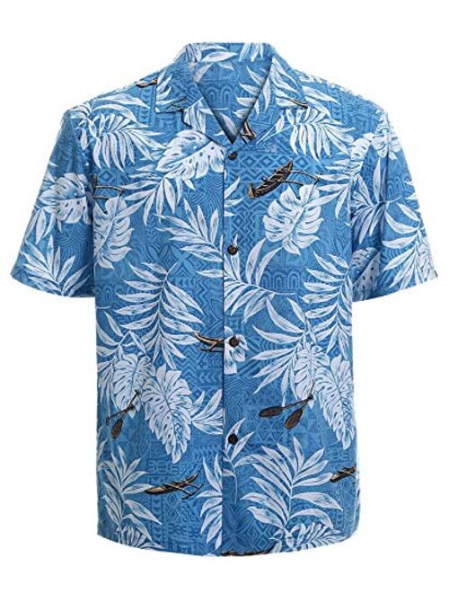 Hawaiian Shirts for Men Short Sleeve Regular Fit Mens Floral Shirts