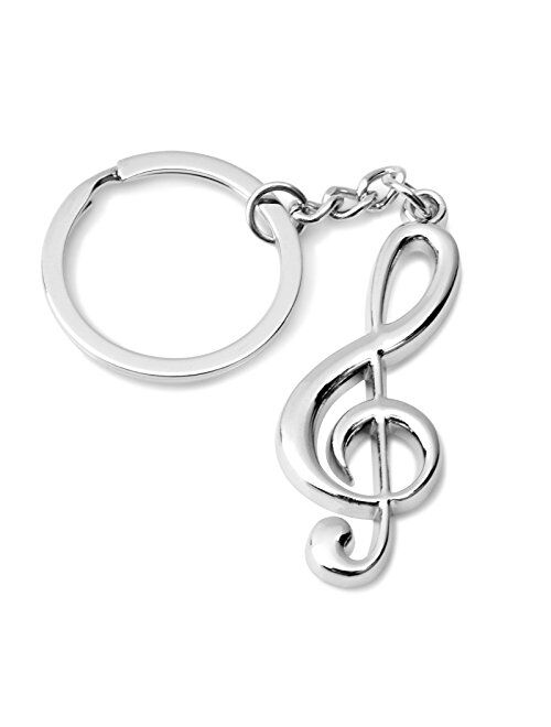 Fashion Cool Musical Note Key Ring Keyfob Keyring Music Symbol Keychain Gift New