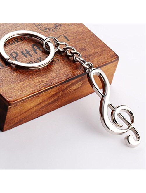 Fashion Cool Musical Note Key Ring Keyfob Keyring Music Symbol Keychain Gift New