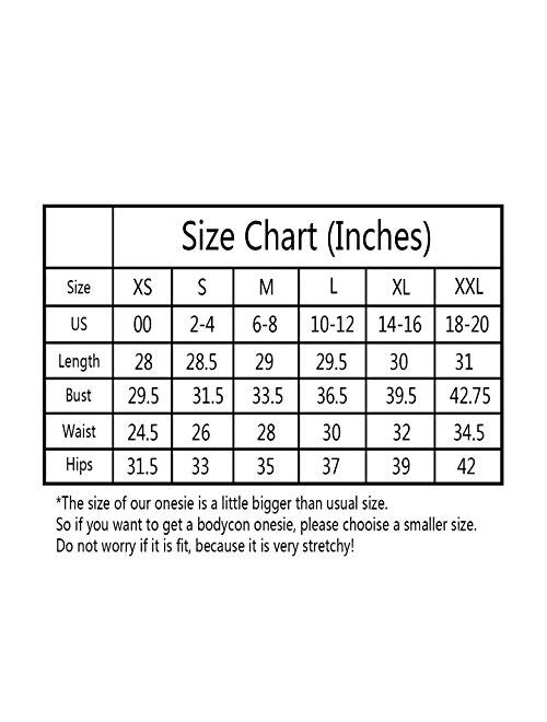 JIMIYA Women's Sexy Bodycon Onesies Long Sleeve Short XS-XXL Pajamas One Piece Bodysuit Romper Overall