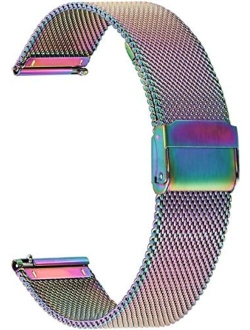 Wristology Metal Mesh Watch Band - Quick Release Milanese Stainless Steel Easy Change Mens Womens Strap - Choose Color and Finish