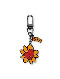 Flower Collection Character Metal Snap Keychain Key Ring Bag Charm with Clip