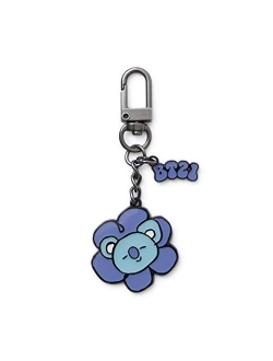 Flower Collection Character Metal Snap Keychain Key Ring Bag Charm with Clip