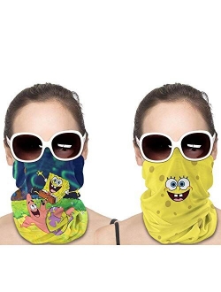 2PCS Face Cover Bandanas Shield Scarf,Reusable Multifunctional Neck Gaiters Washable Headbands for Men Women