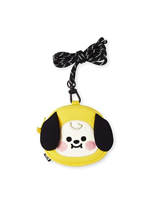 BT21 Baby Series Character Small Coin Purse Pouch ID Card Wallet with Lanyard