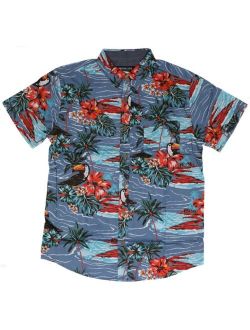 New Men's Hawaiian Shirt Bristol Club Short Sleeve Button Down NWT Size Medium