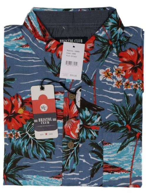 New Men's Hawaiian Shirt Bristol Club Short Sleeve Button Down NWT Size Medium