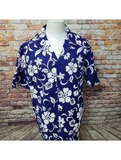 RJC MEN'S FLORAL COTTON SHORT SLEEVE REGULAR FIT HAWAIIAN SHIRT SIZE XL A92-29