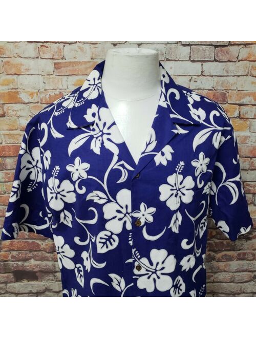 RJC MEN'S FLORAL COTTON SHORT SLEEVE REGULAR FIT HAWAIIAN SHIRT SIZE XL A92-29