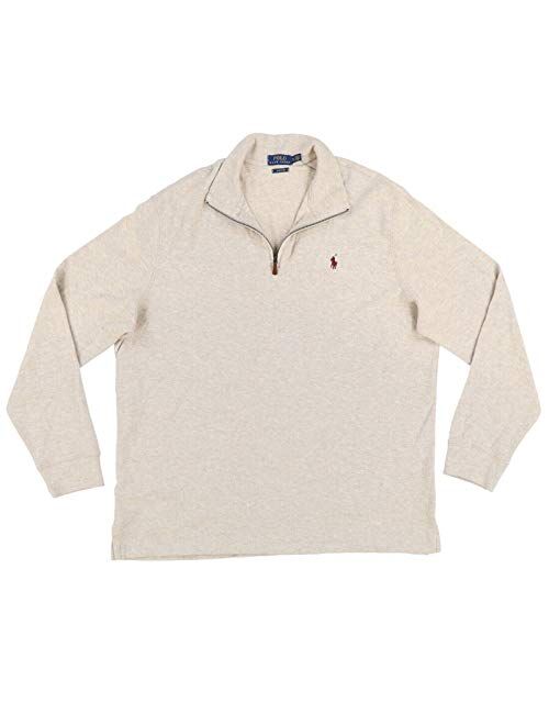 Polo Ralph Lauren Mens Big and Tall Estate Cotton 1/4 Zip Pullover Sweater