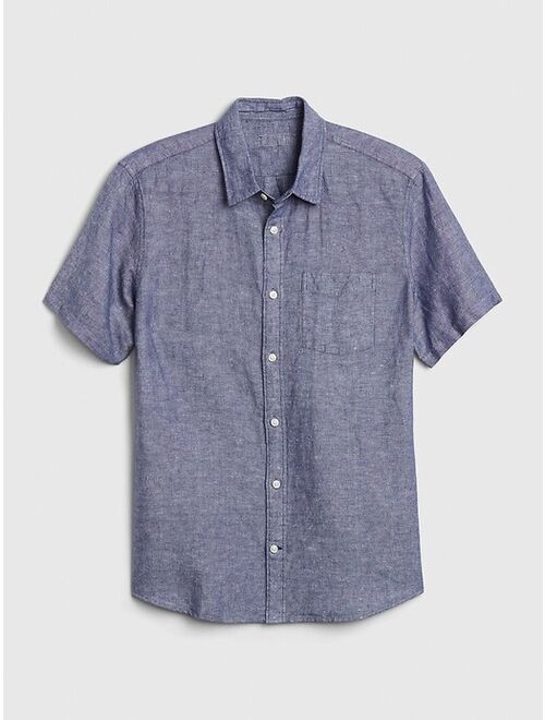 GAP Button-Front Shirt in Linen-Cotton