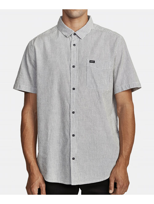 Black Endless Seersucker Button-Up Short Sleeve Shirts