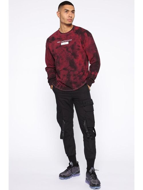 Biggie Tie Dye Long Sleeve Tee - Red/combo