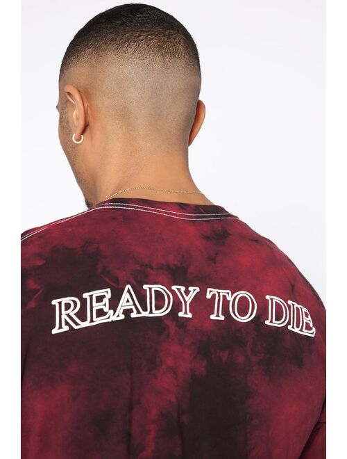 Biggie Tie Dye Long Sleeve Tee - Red/combo