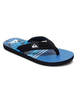 | Black & Blue Palm Leaf Molokai Layback Flip-Flop - Men