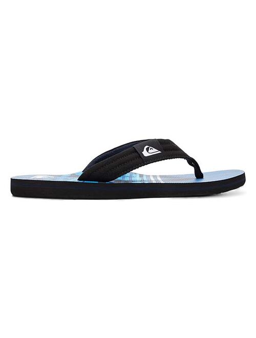 Quiksilver | Black & Blue Palm Leaf Molokai Layback Flip-Flop - Men