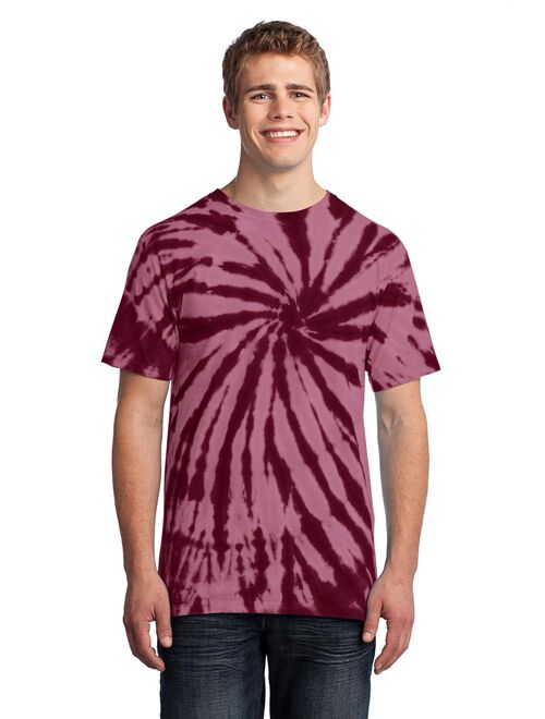 Port & Company Tie-Dye Tee. Maroon. 4XL.