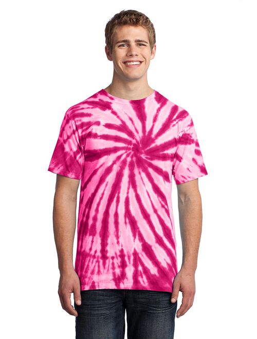 Port & Company Tie-Dye Tee. Maroon. 4XL.