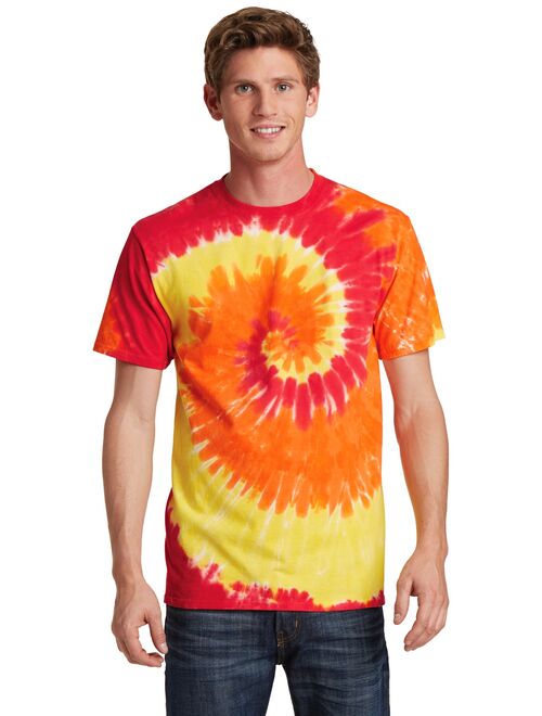 Port & Company Tie-Dye Tee. Maroon. 4XL.