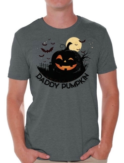 Halloween T-Shirt Daddy Pumpkin Shirts for Men