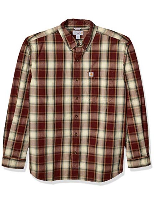 Carhartt Men's Essential Plaid Button Down Long Sleeve Shirt