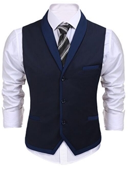 Men's Suit Vest Slim Fit Business Wedding Vests Dress Waistcoat