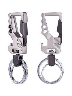 2 Pack Car Key Chain Bottle Opener Keychain for Men and Women