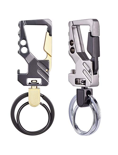 2 Pack Car Key Chain Bottle Opener Keychain for Men and Women