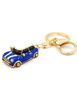 Mini Style Car Keychain Gift Rhinestone Detail Cooper Novelty