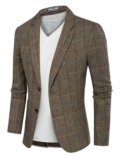 PJ Paul Jones Men's Herringbone Tweed Blazer British Wool Blend Sport Coat Jacket