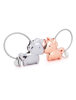 Magnetic Destined Kissing Couples Keychains Cute Chain Ring Keyring Cover Gift