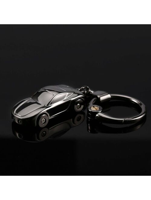 Jobon Zinc Alloy Car Keychain with LED Light Car Decorations Flashlight With 2 Modes