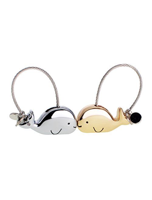 ASHMITA Cute Kiss Elephant Couple Keychain for Women Charm Romantic Valentine Gift