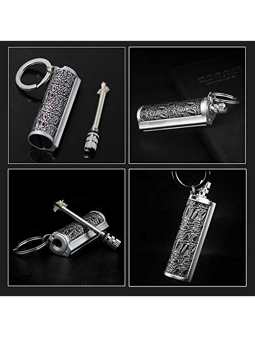 Permanent Metal Match Lighter Forever Keychain Lighter Waterproof Match EDC Emergency Matchstick Survival Flint Fire Starter (Fuel Not Included)