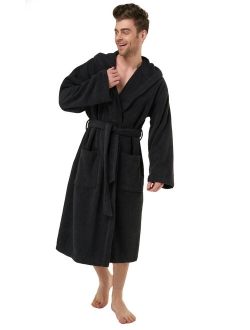 Spa Style Mens Terry Bathrobe 100% Cotton. 50" Length.