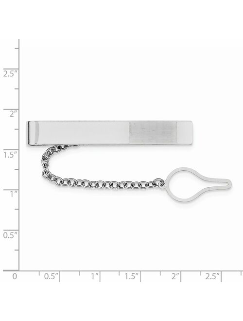 Sterling Silver Engravable Tie Bar Clip