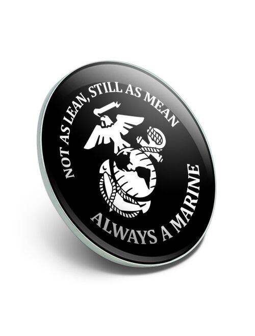 Not as Lean Still as Mean Always a Marine USMC White Black Officially Licensed Metal 1.1" Tie Tack Hat Lapel Pin Pinback