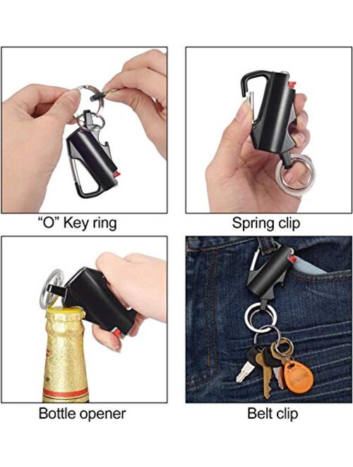 Multitool Keychain With Lighter Sleeve Metal Lighter Case Cover Holder with Bottle Opener and Zinc Alloy Buckle for BIC Mini Lighter (NOT Include)