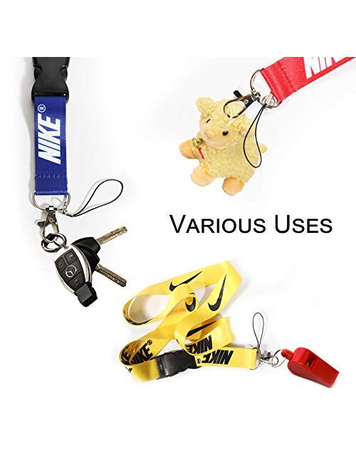 Sport Neck Lanyard Strap for Keychains Lanyard /ID Holder/Phones/Bags/Accessories with Quick Release Buckle—3 Packs