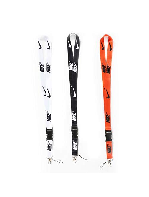 Sport Neck Lanyard Strap for Keychains Lanyard /ID Holder/Phones/Bags/Accessories with Quick Release Buckle—3 Packs