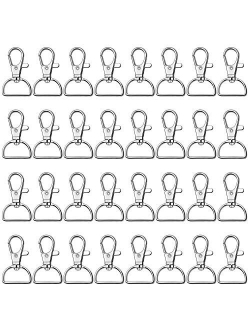 Keychain  Hook, Anezus D Ring Clip Keychain Lanyard Swivel Snap Hooks Clip on Key Ring for Crafts and Purse Hardware (3/4 inch)