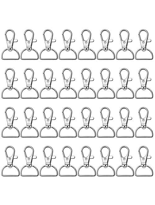 Keychain  Hook, Anezus D Ring Clip Keychain Lanyard Swivel Snap Hooks Clip on Key Ring for Crafts and Purse Hardware (3/4 inch)