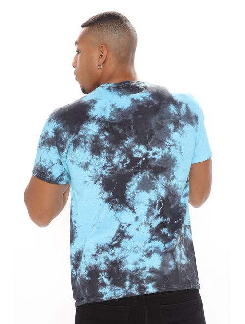 We Just Vibin' Tie Dye Short Sleeve Tee - Green/combo