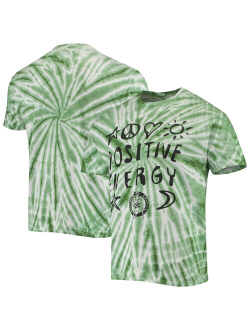 Men's Junk Food Green Boston Celtics Positive Message Tie-Dye T-Shirt