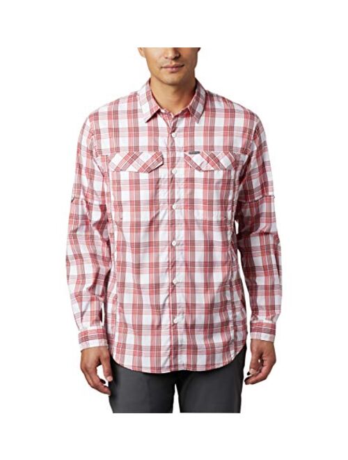 Columbia Men's Silver Ridge Lite Plaid Long Sleeve Shirt, UV Sun Protection, Moisture Wicking Fabric