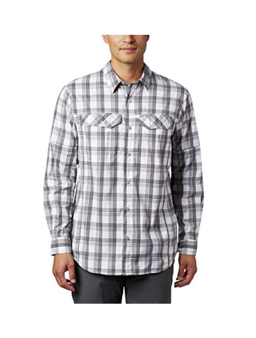 Columbia Men's Silver Ridge Lite Plaid Long Sleeve Shirt, UV Sun Protection, Moisture Wicking Fabric