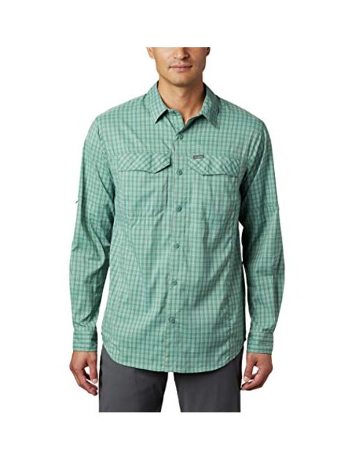 Columbia Men's Silver Ridge Lite Plaid Long Sleeve Shirt, UV Sun Protection, Moisture Wicking Fabric