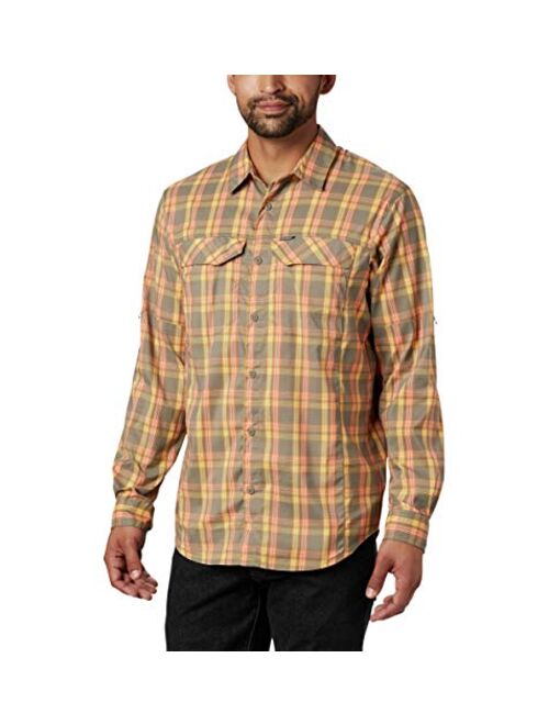 Columbia Men's Silver Ridge Lite Plaid Long Sleeve Shirt, UV Sun Protection, Moisture Wicking Fabric